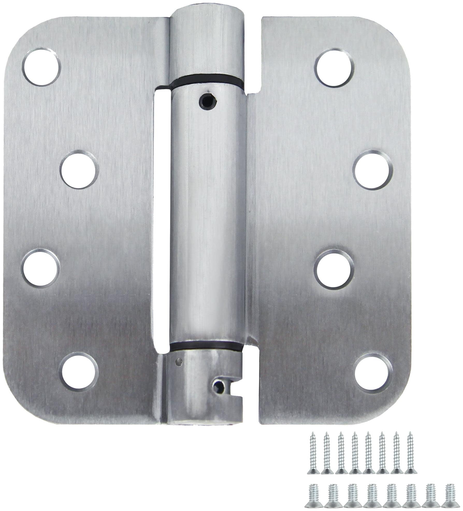 Design House 2-Pack 4" Self Closing Interior/Exterior Door Hinges, Satin Chrome