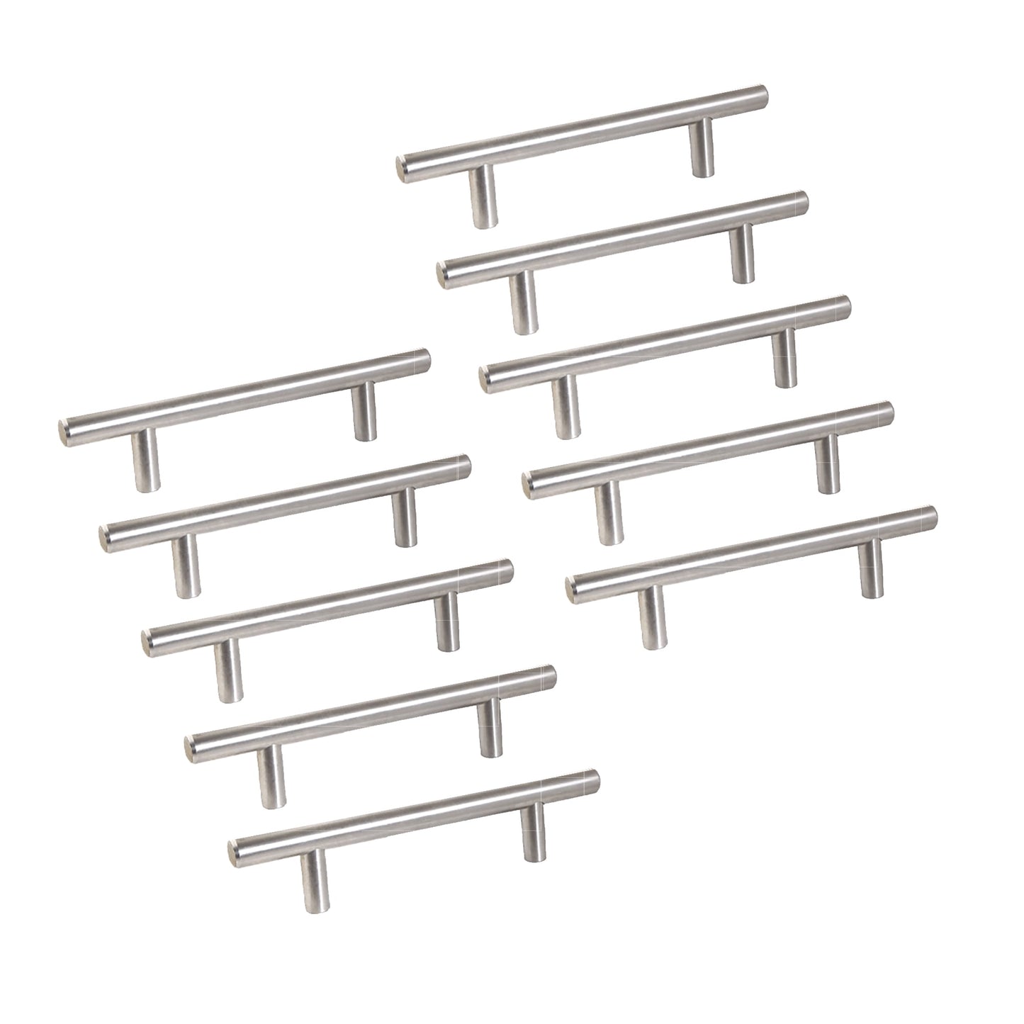 Design House 10-Pack Modern 10" Solid Center-to-Center Cabinet Pulls, Stainless Steel