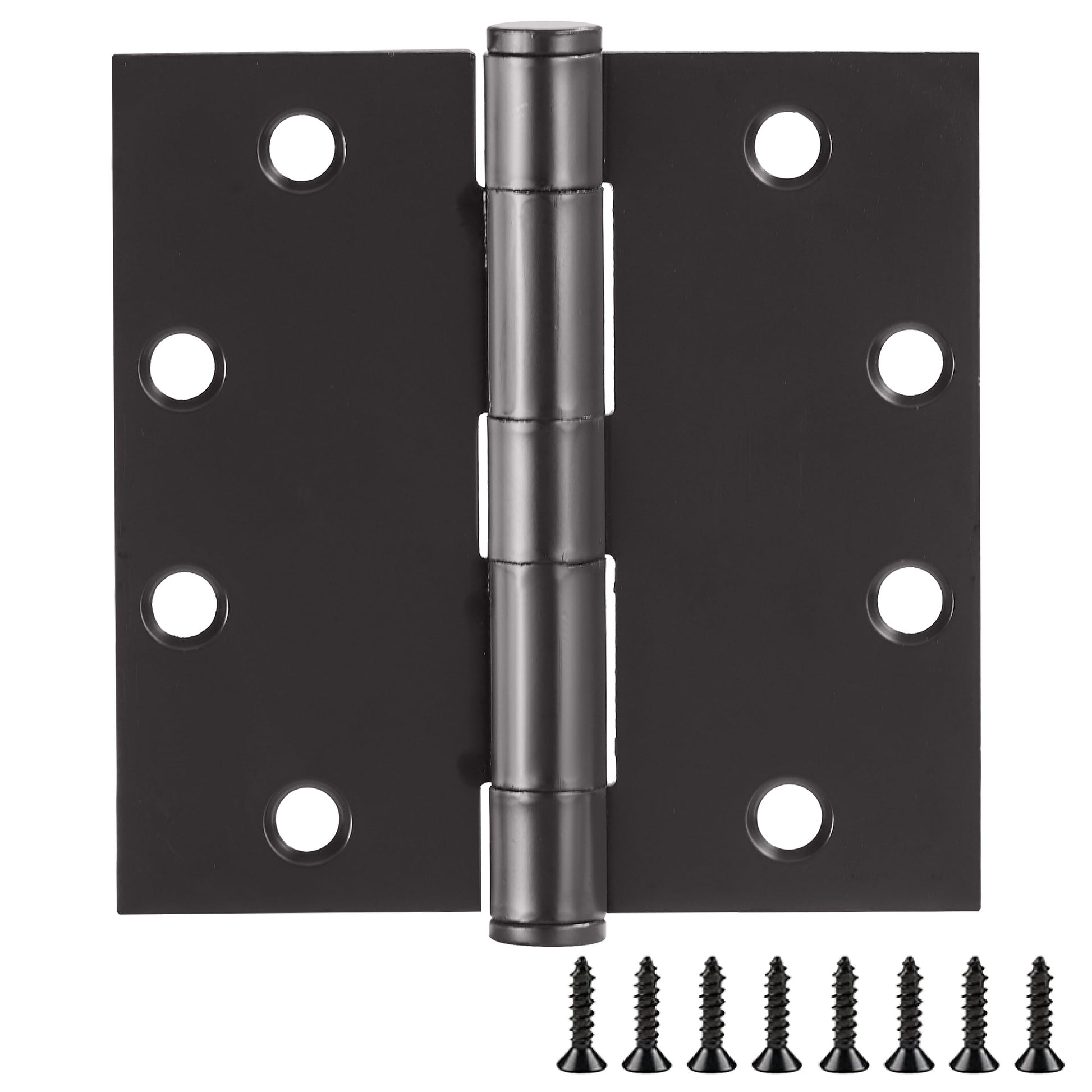 Design House Paquete de 9 Bisagras Cuadradas de Mariposa para Puerta Interior/Exterior de 4.5" H X.625" Radio, Negro Mate