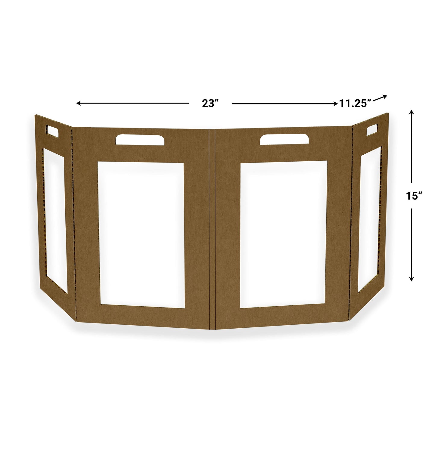 Desk Buddy - Windowed - Brown Kraft - 23L" x 11.25W" x 15H"