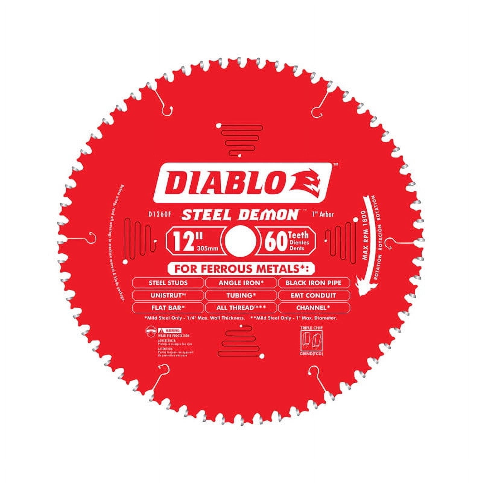 Diablo D1260CF 12" 60Tooth Cermet II Metals & Stainless Steel Circular Saw Blade