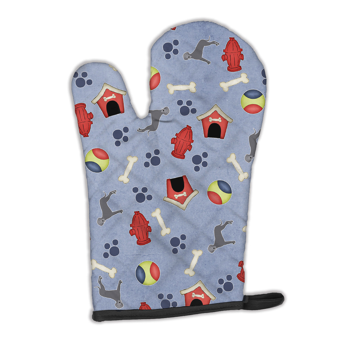 Dog House Collection Blue Natural Great Dane Oven Mitt