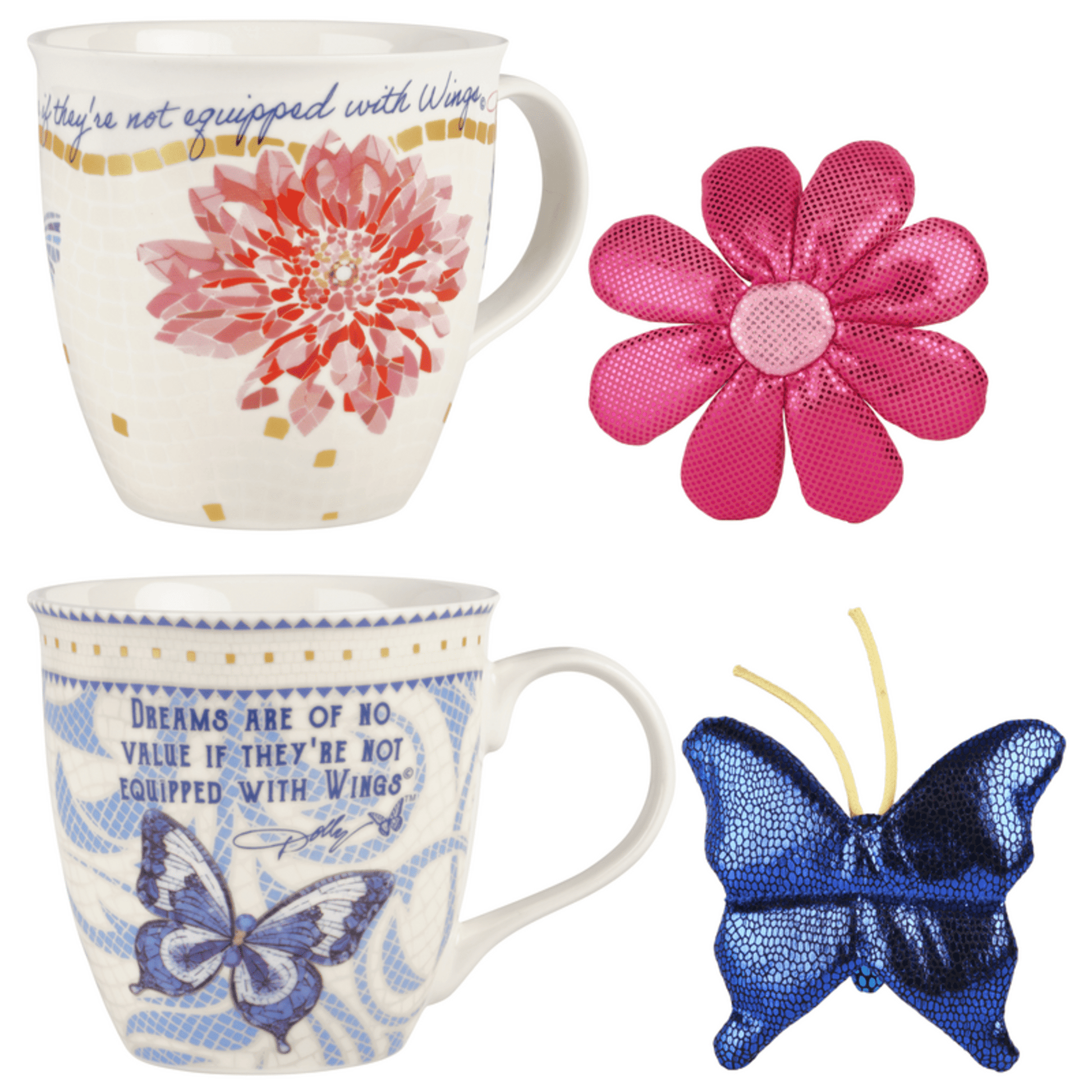 Dolly Parton Jeweled Mosaic 20 oz Mugs Set of 2