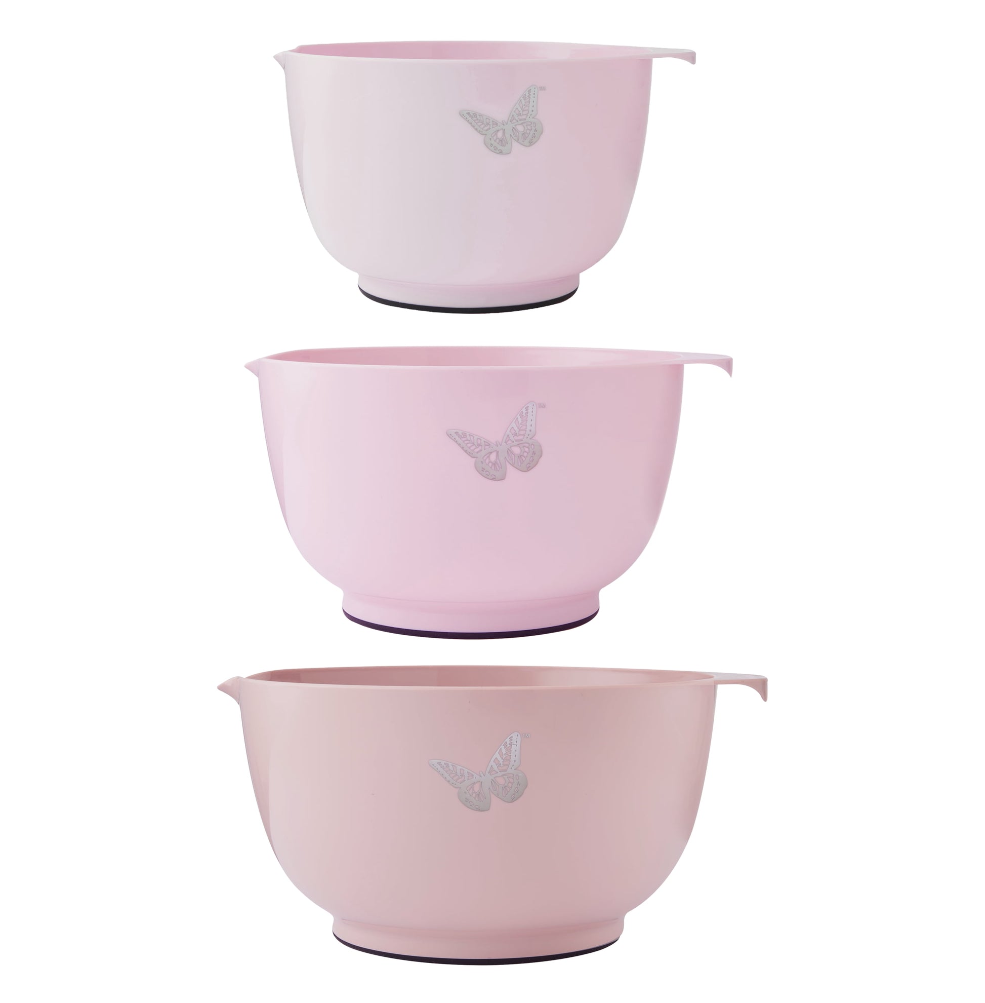 Dolly Parton Plastic Mixing Bowls with Mess-Free Spout, Blush