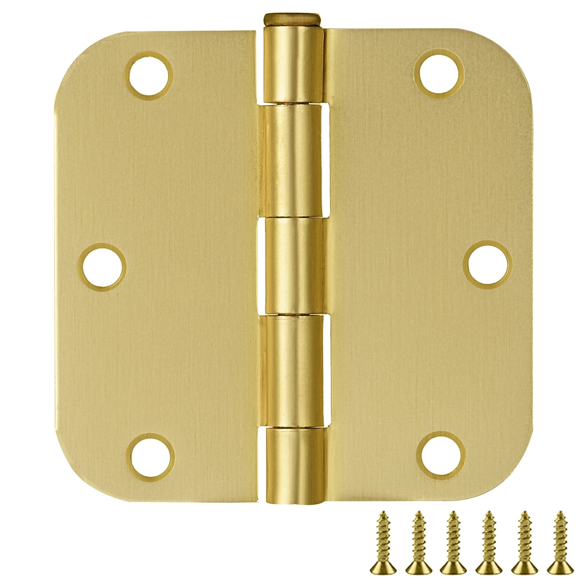 Design House 9-Pack 3.5" H x .625" Radius Butterfly Interior/Exterior Door Hinges, Satin Brass