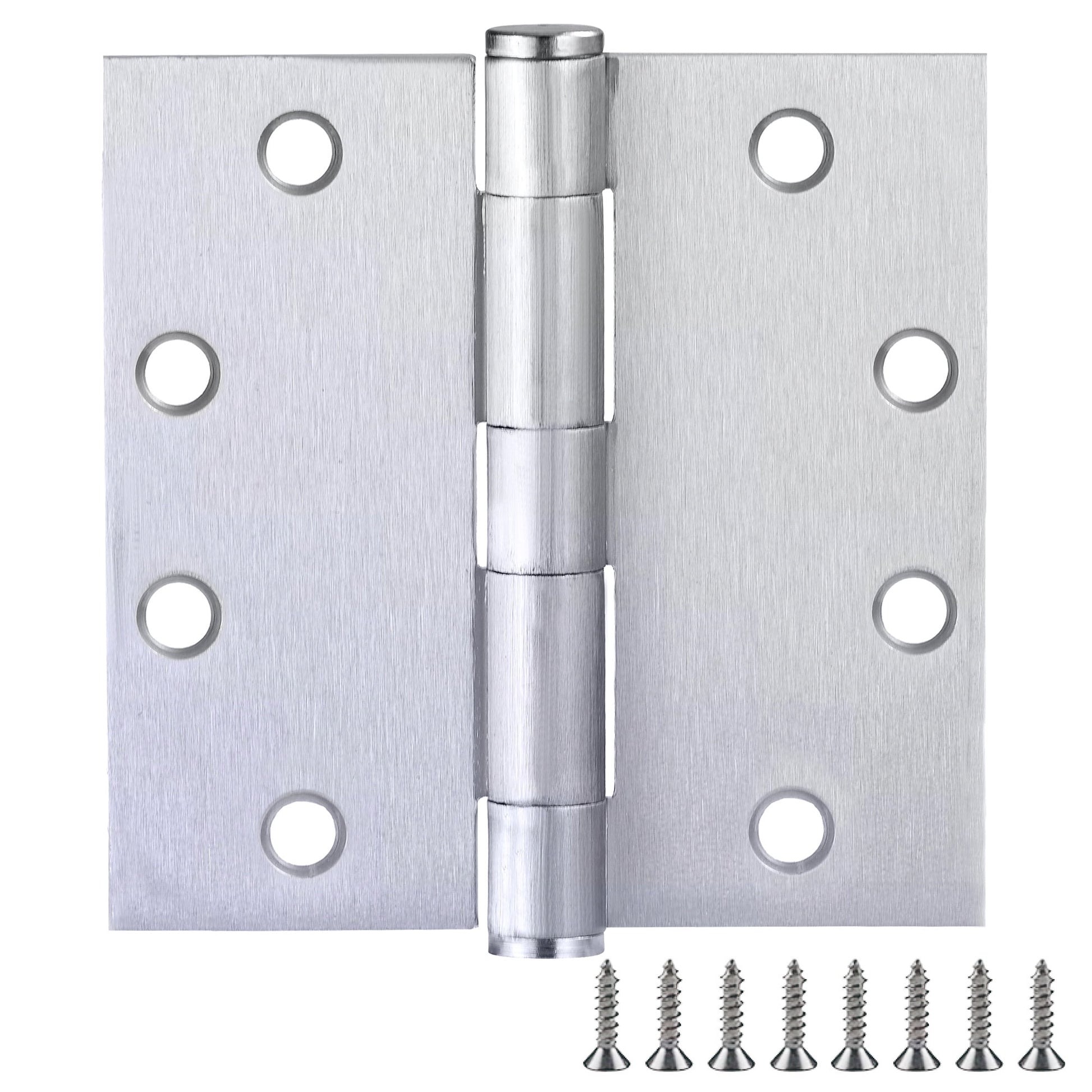 Design House 10-Pack 4" x .125" x 4" Square Butterfly Interior/Exterior Door Hinges, Satin Nickel