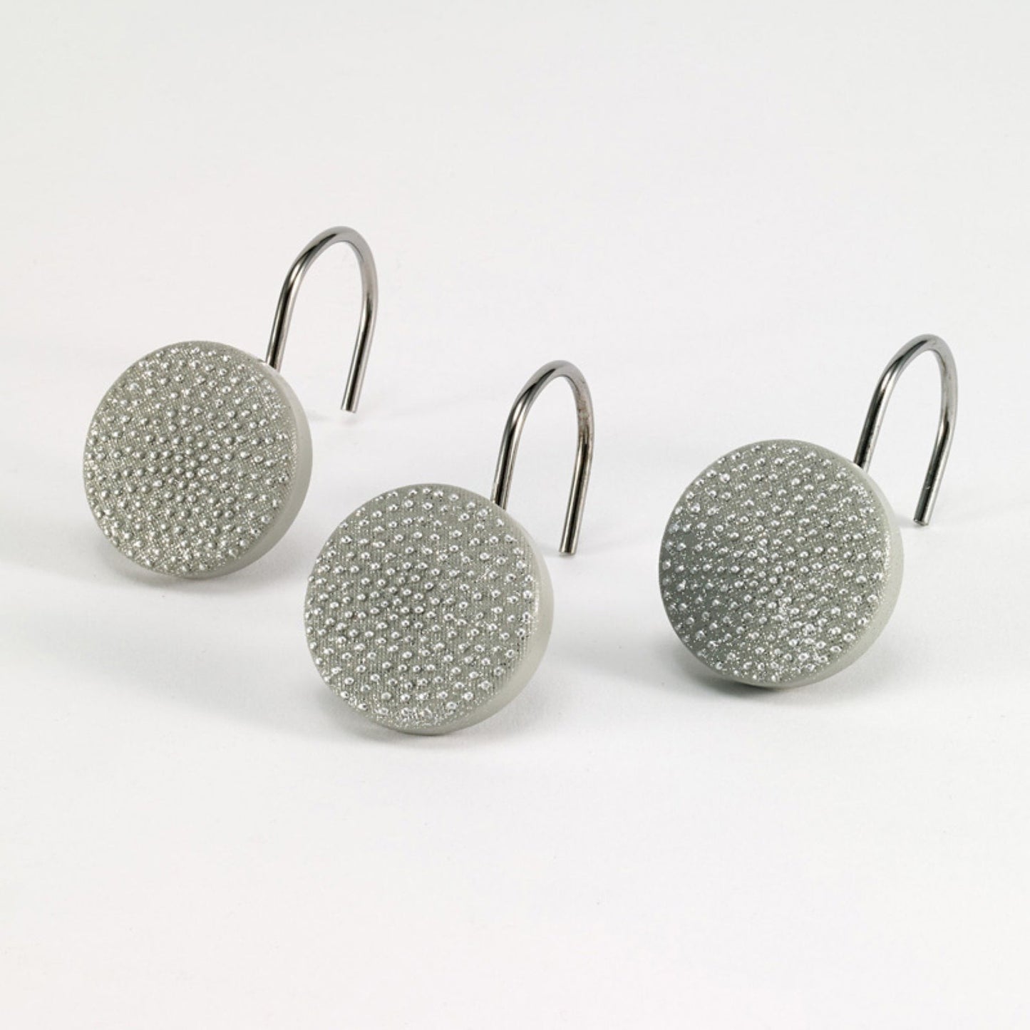 Dotted Circles Shower Hooks White