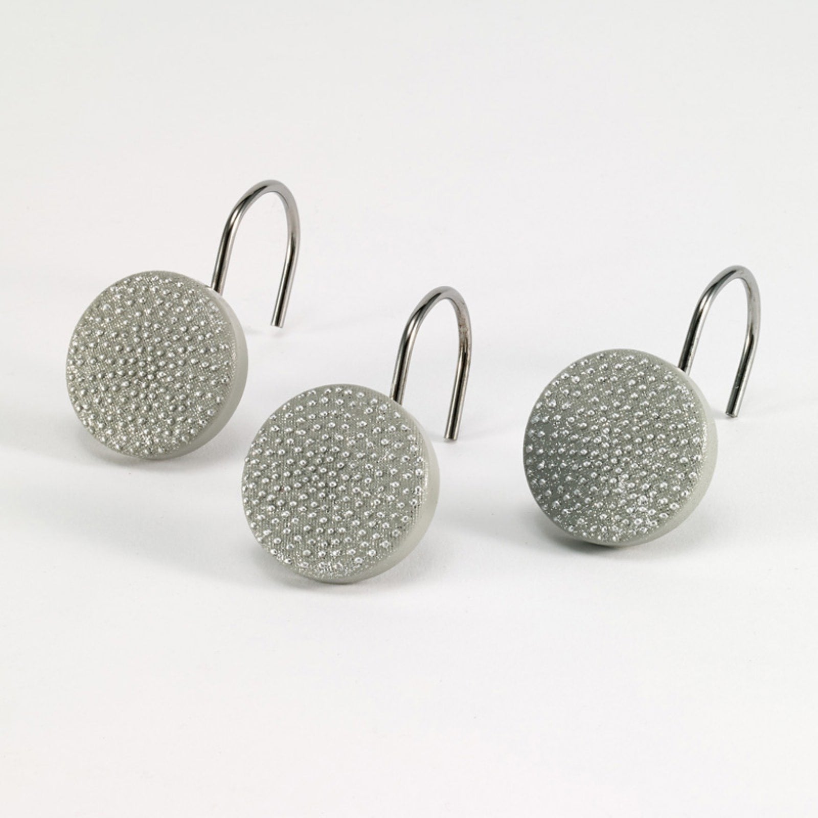Dotted Circles Shower Hooks White