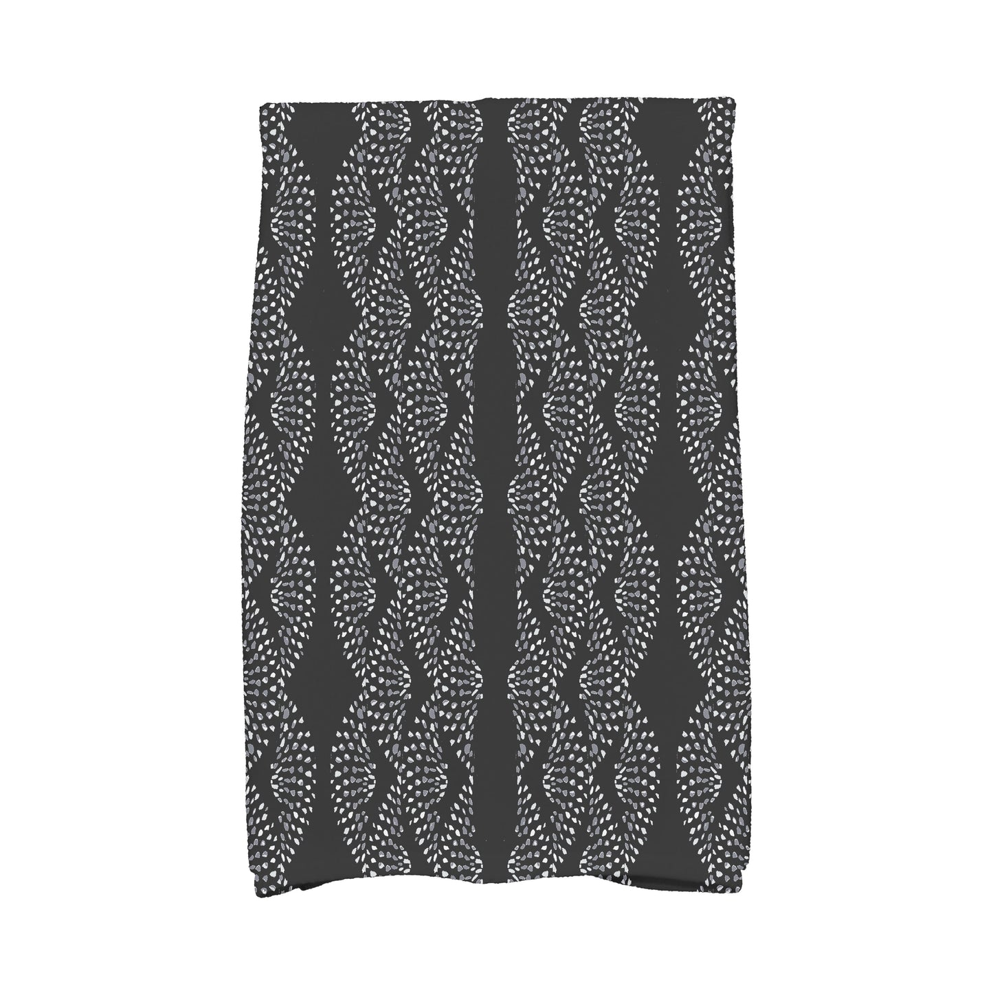 Dotted DÃ©cor 16 x 25 Inch Black Stripe Print Kitchen Towel