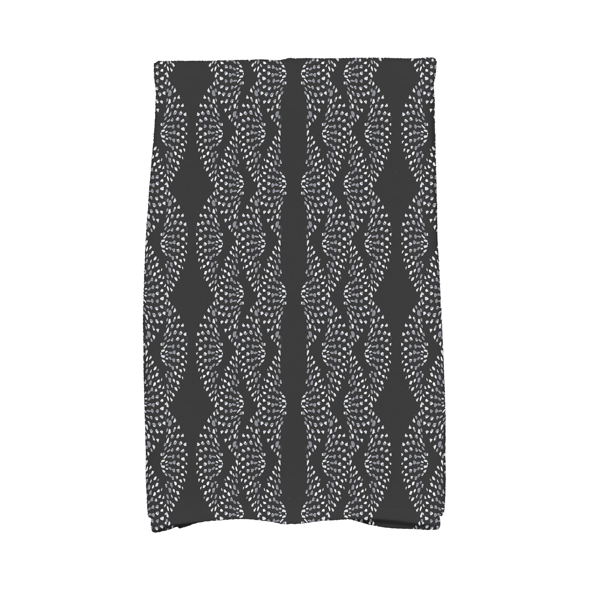 Dotted DÃ©cor 16 x 25 Inch Black Stripe Print Kitchen Towel
