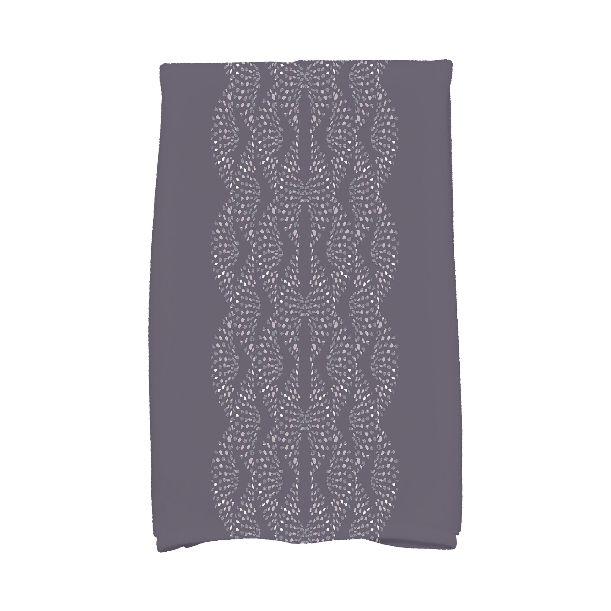 Dotted Focus 16 x 25 Inch Purple Geometric Print Kitchen Towel