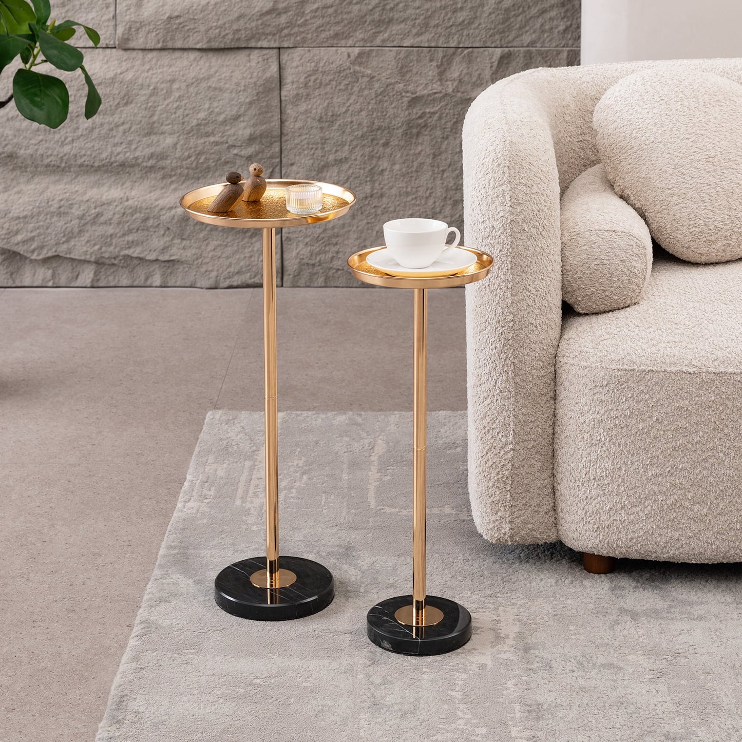 MAYEERTY Adjustable Side Table, Small Tea Martini End Table for Display and Storage