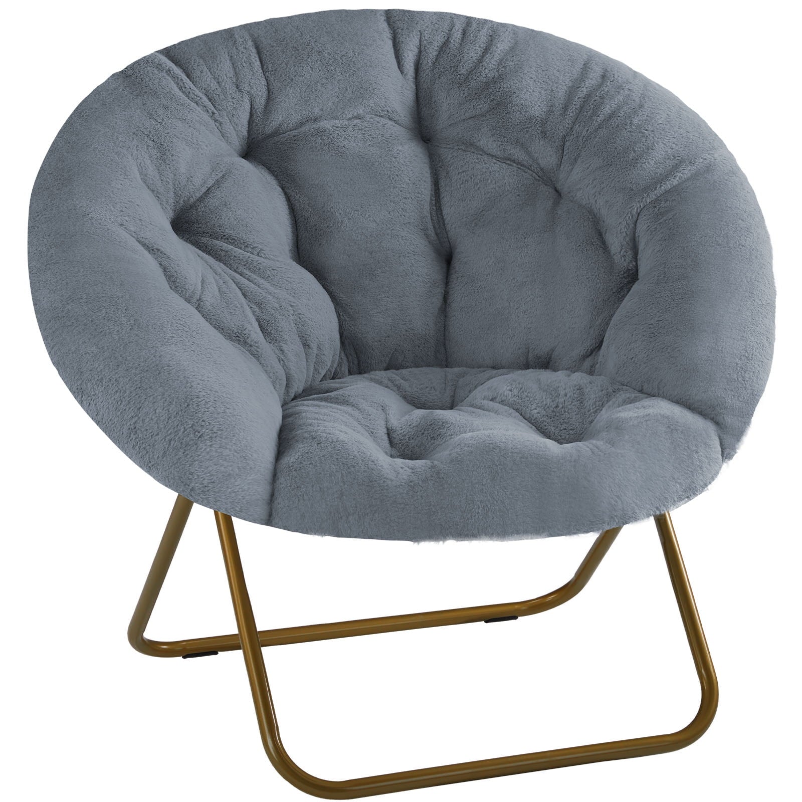 MAYEERTY Comfortable disc chairs faux fur furniture bedroom living room adult size Gray