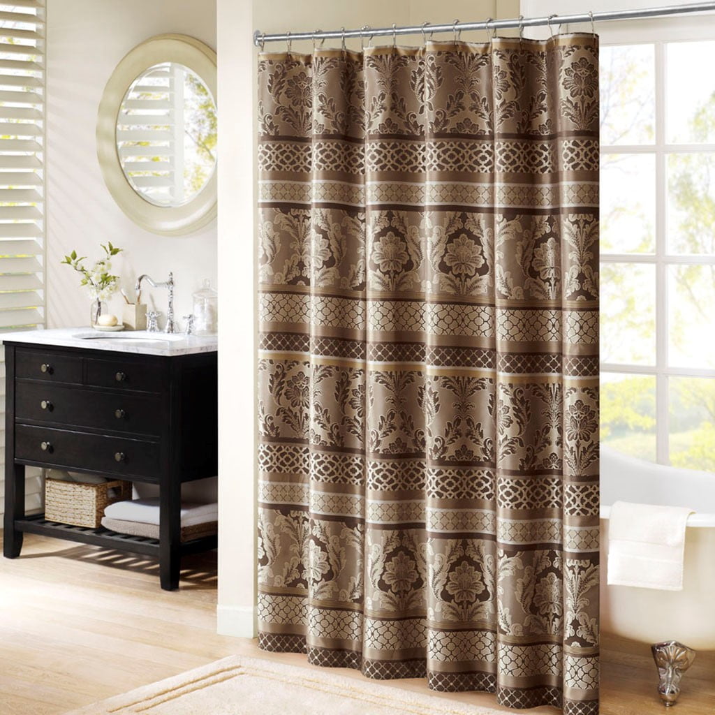 MAYEERTY Jacquard Shower Curtain, 72" x 72", Machine-Washable, Polyester