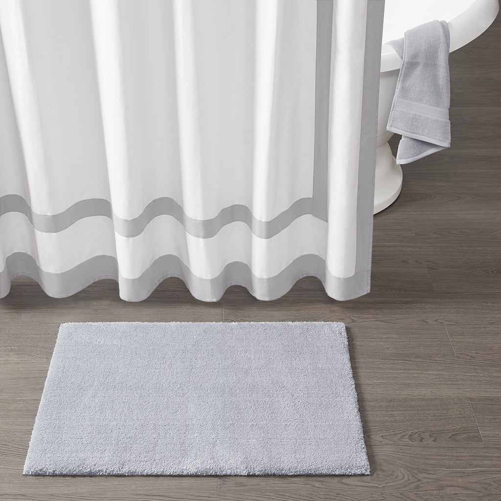 MAYEERTY Soft Polyester Bath Runner Rug, 24" x 40", Grey