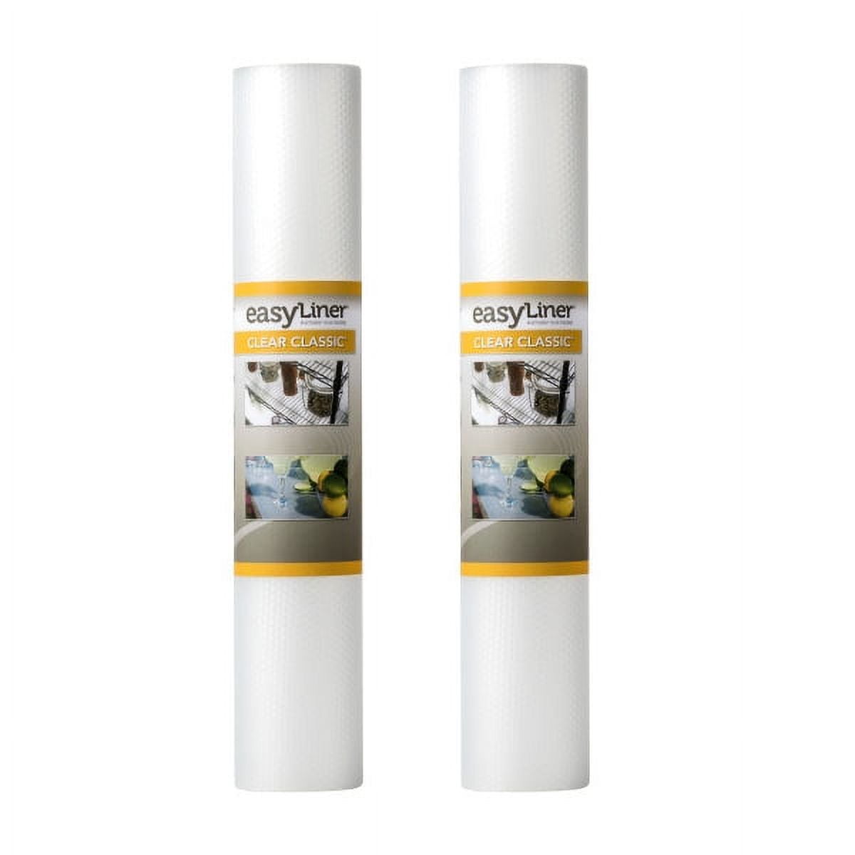 Duck Brand Removable Shelf & Drawer Liner, Clear, 20 x 24 inches Rolls, 2 Count