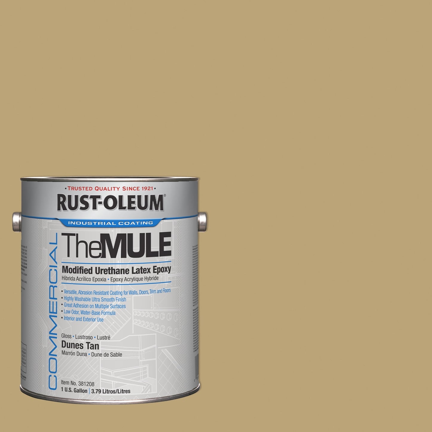Dunes Tan , Rust-Oleum Gloss The Mule- Modified Urethane Latex Epoxy- Gallon, 1 Pack