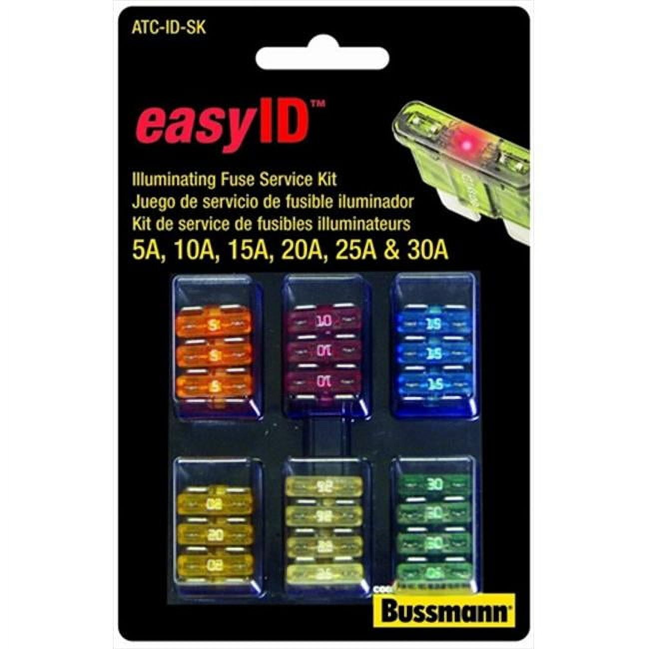 EATON BUSSMANN ATC-ID-SK Blade Fuse Kit,42,ATC,Esy ID Illminating