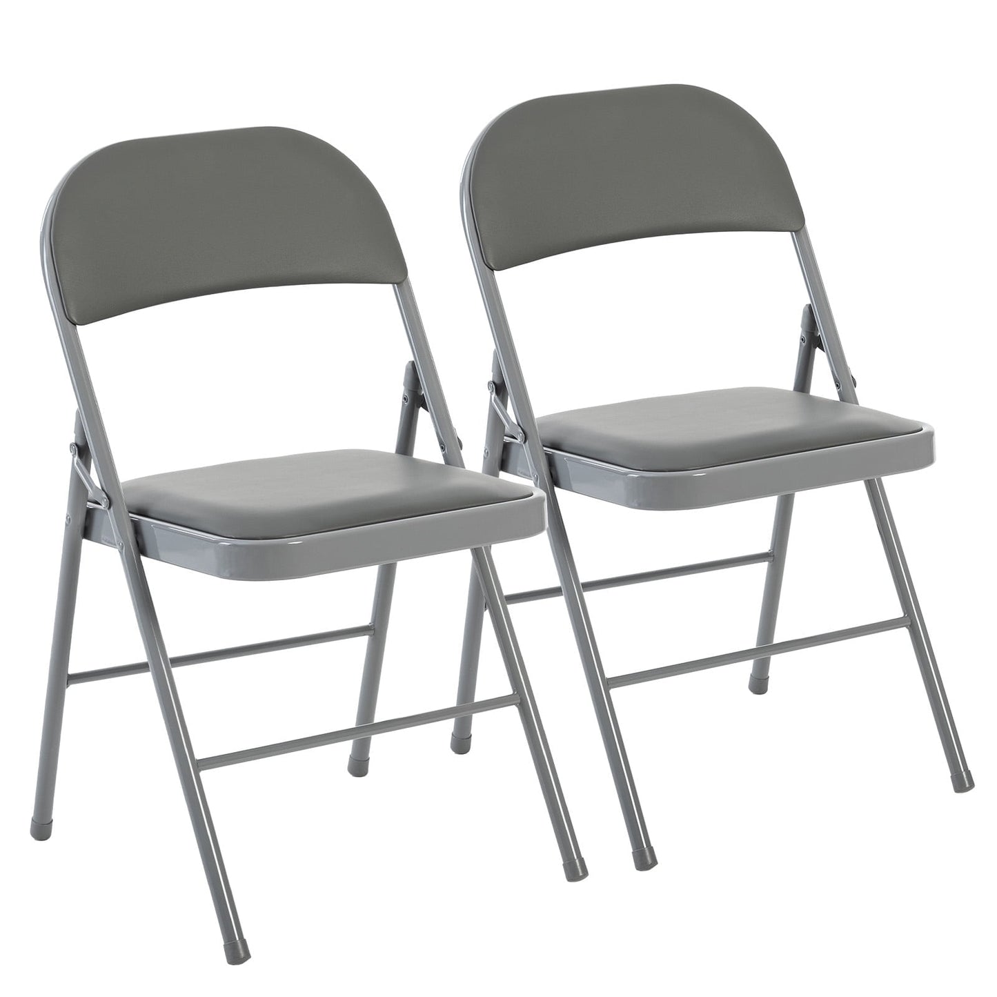 EDX 8 Pack Folding Chair with Sturdy Metal Frame, High-Density Padding, and Water-Resistant PU Leather - Ideal for Meetings, Gatherings, and Events, Black