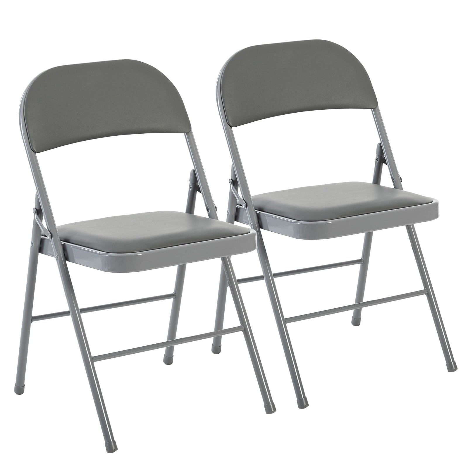 EDX 8 Pack Folding Chair with Sturdy Metal Frame, High-Density Padding, and Water-Resistant PU Leather - Ideal for Meetings, Gatherings, and Events, Black