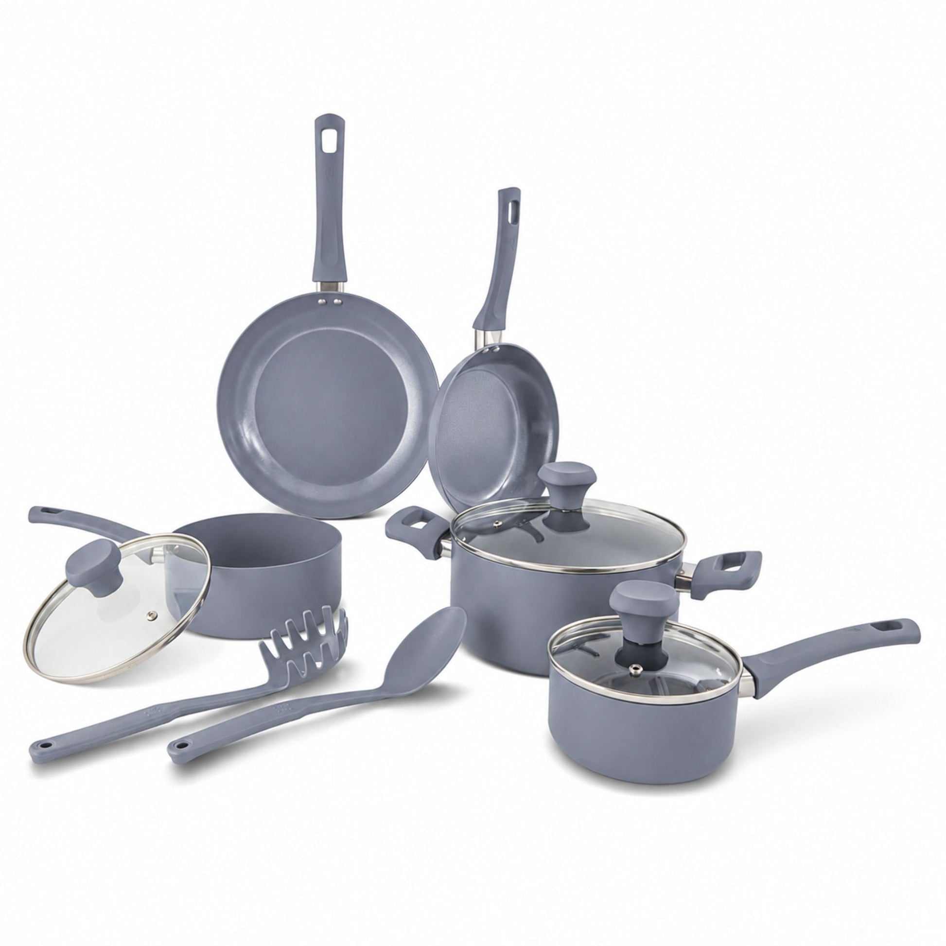 Elements by Thyme & Table 10-Piece Ceramic Non-Stick Cookware Set - Blue