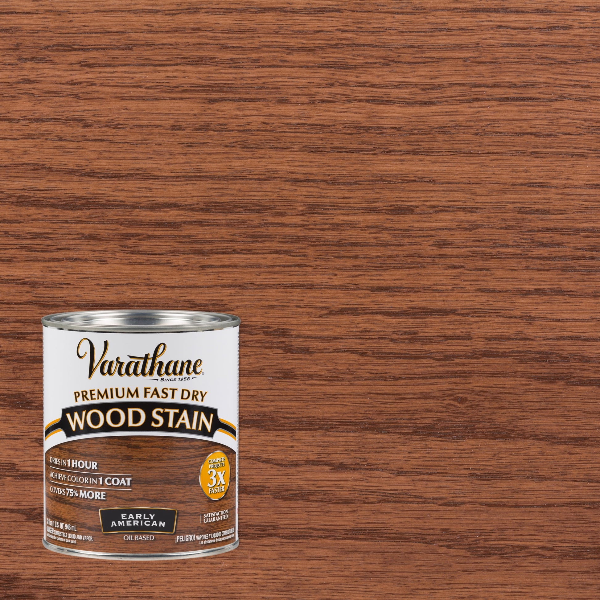2 Pack, Early American, Varathane Premium Fast Dry Wood Stain-262005, Quart