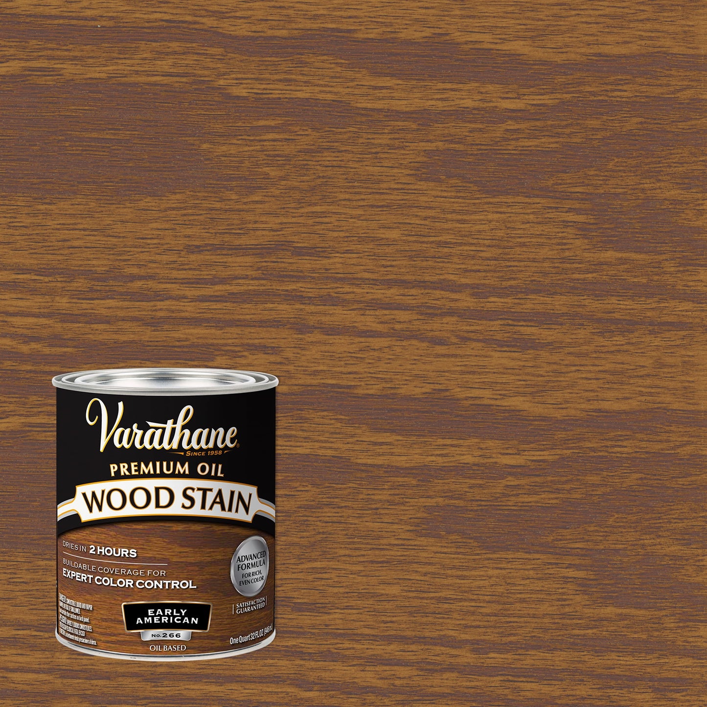 2 Pack, Early American, Varathane Premium Oil-Based Interior Wood Stain-211729H, Quart