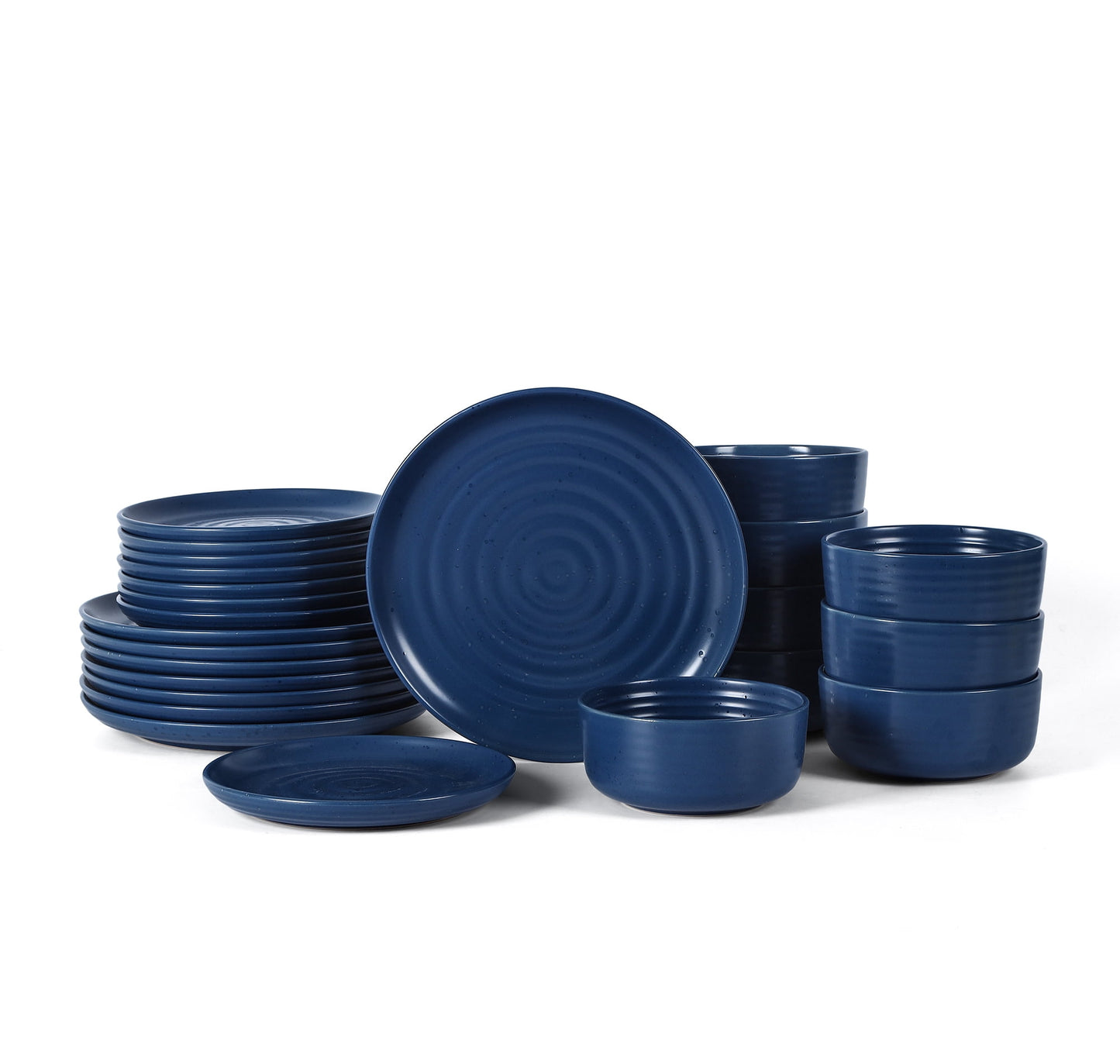 Earth & Clay Ion 24-Piece Dinnerware Set Stoneware, White