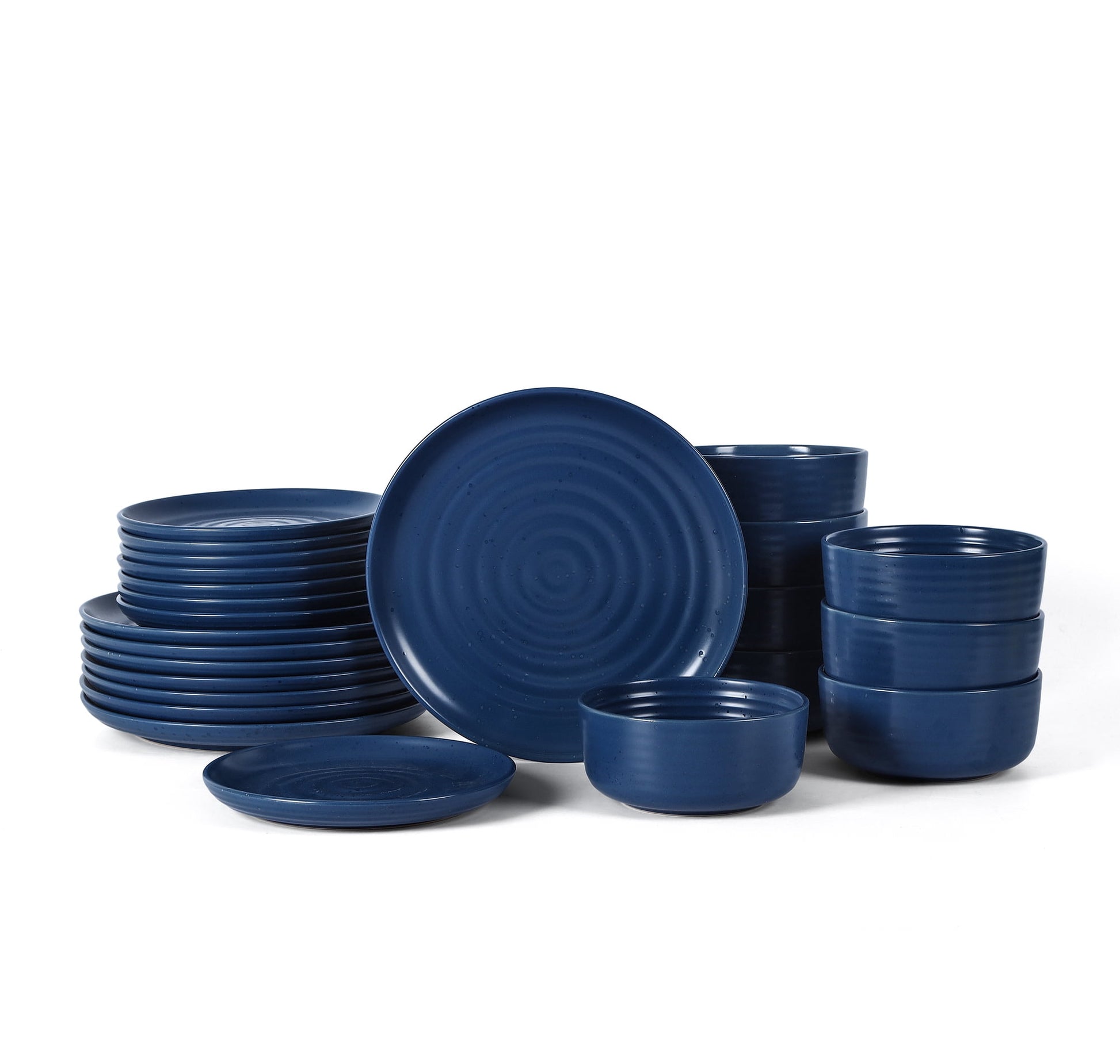 Earth & Clay Ion 24-Piece Dinnerware Set Stoneware, White