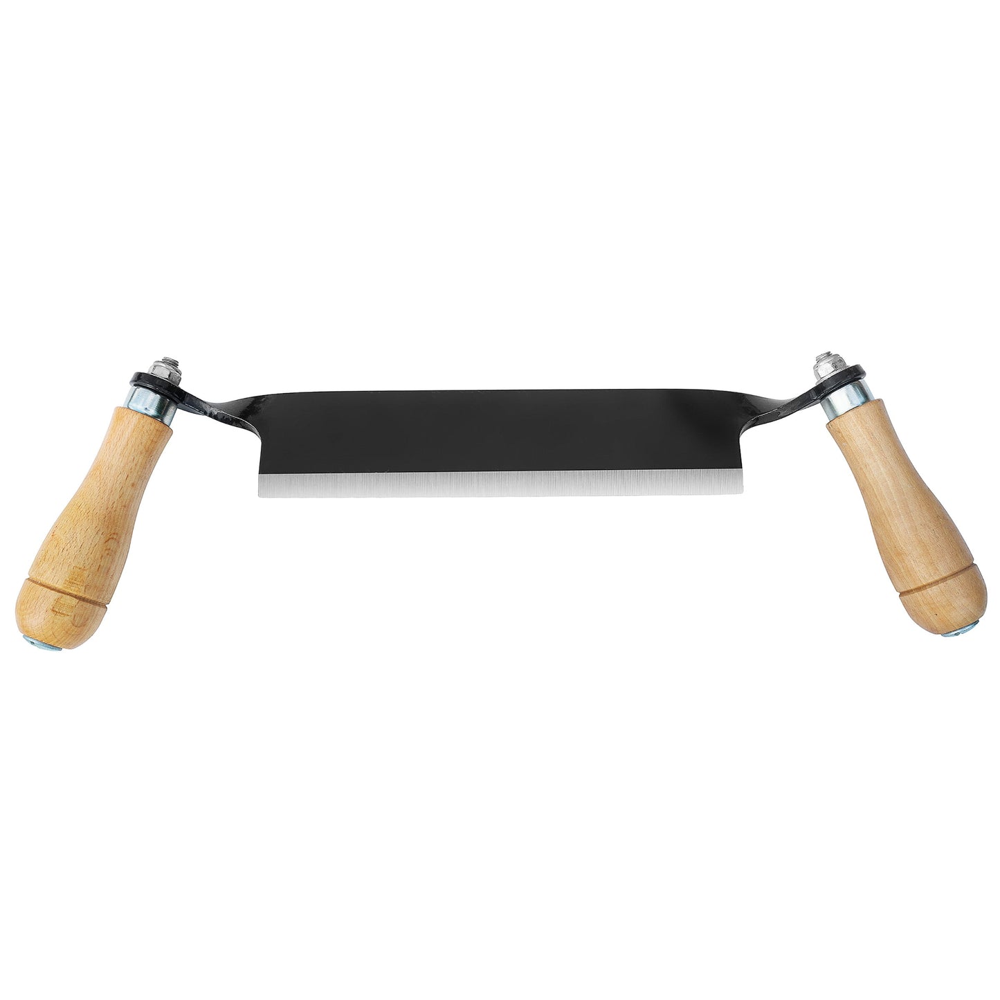 Earth Worth 8-inch Draw Knife - Straight Draw Shaver with Wood Grip Handles and Blade Cover - Debarking Tool for Firewood, Logs, and Fence Posts
