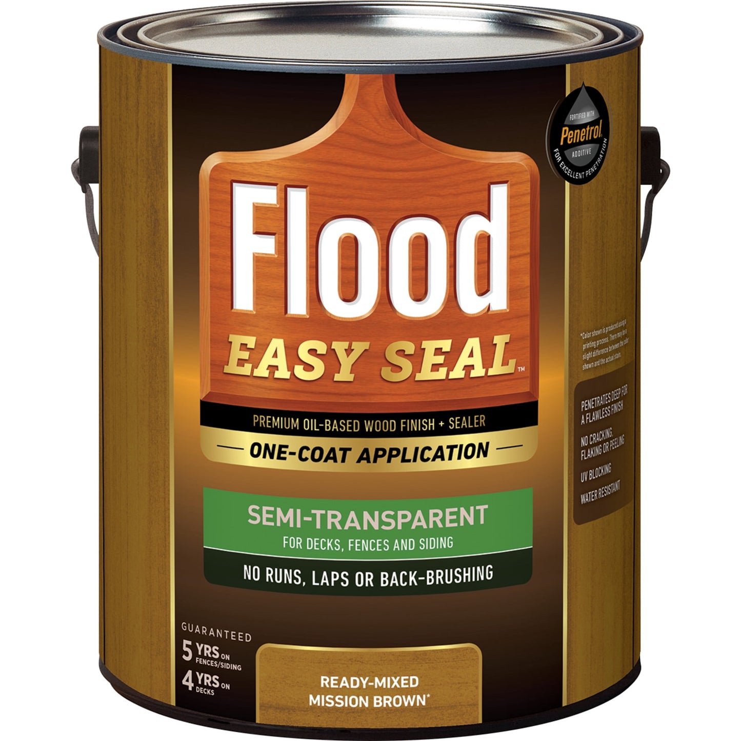 Easy Seal 1 gal. Mission Brown Semi-Transparent Exterior Wood Finish