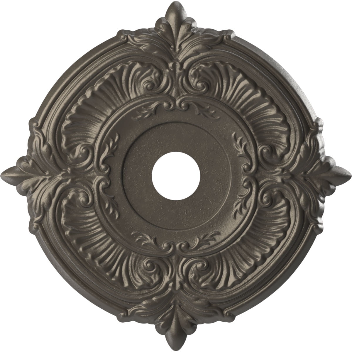 Ekena Millwork MedallÃ³n de Techo de PVC Termoformado Attica de 13" de DiÃ¡metro x 3 1/2" de DiÃ¡metro x 3/4" de Profundidad (Se Ajusta a Toldos de hasta 5"), Abrigo Dorado Brillante