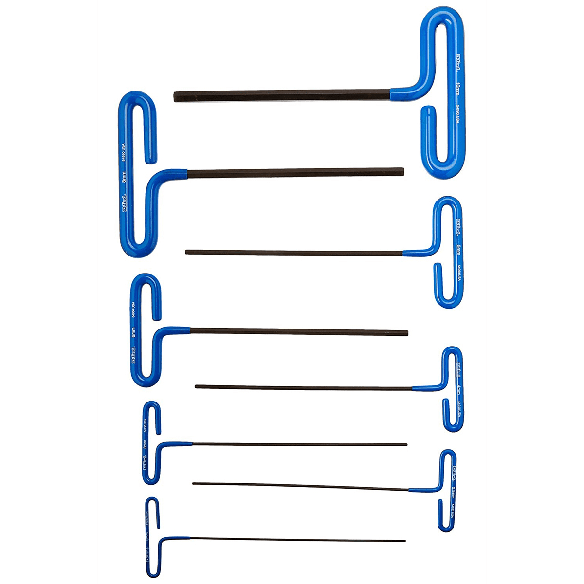 Eklind Tool 55198 8 Piece 9" Cushion Grip Metric Hex T-Key Set