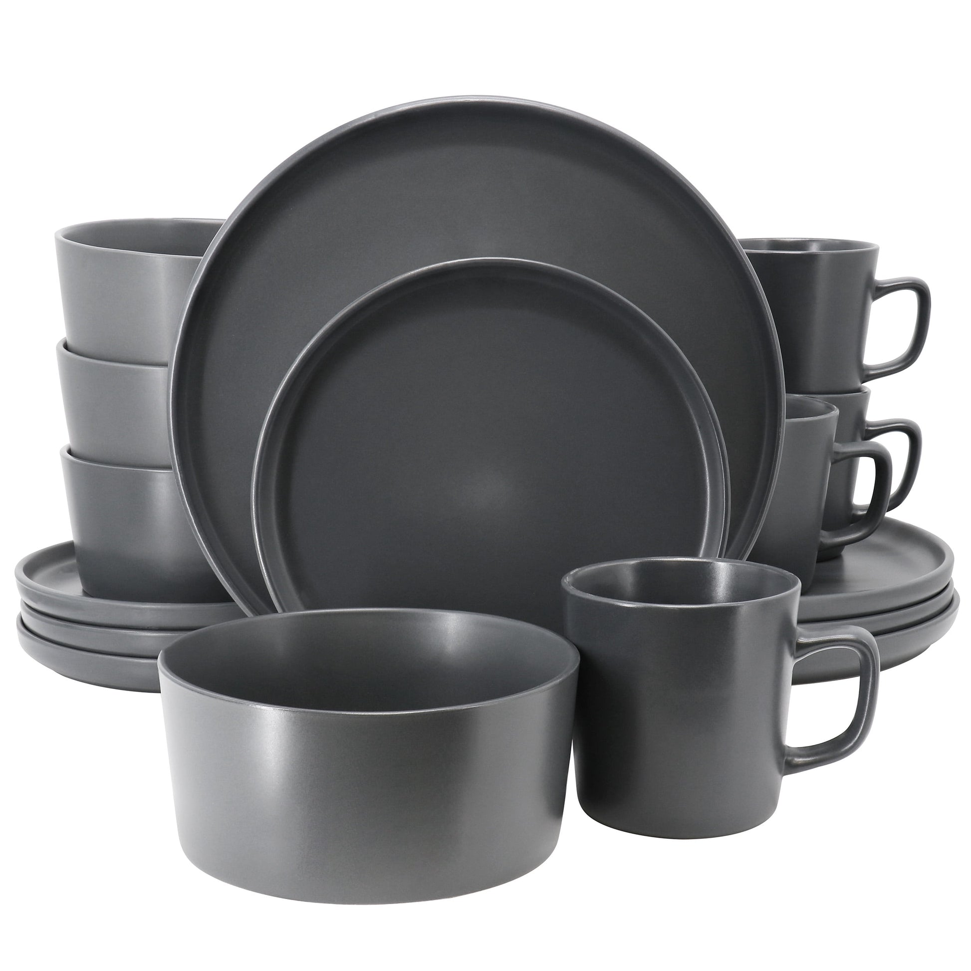 Elama Luxmatte White 16 Piece Dinnerware Set