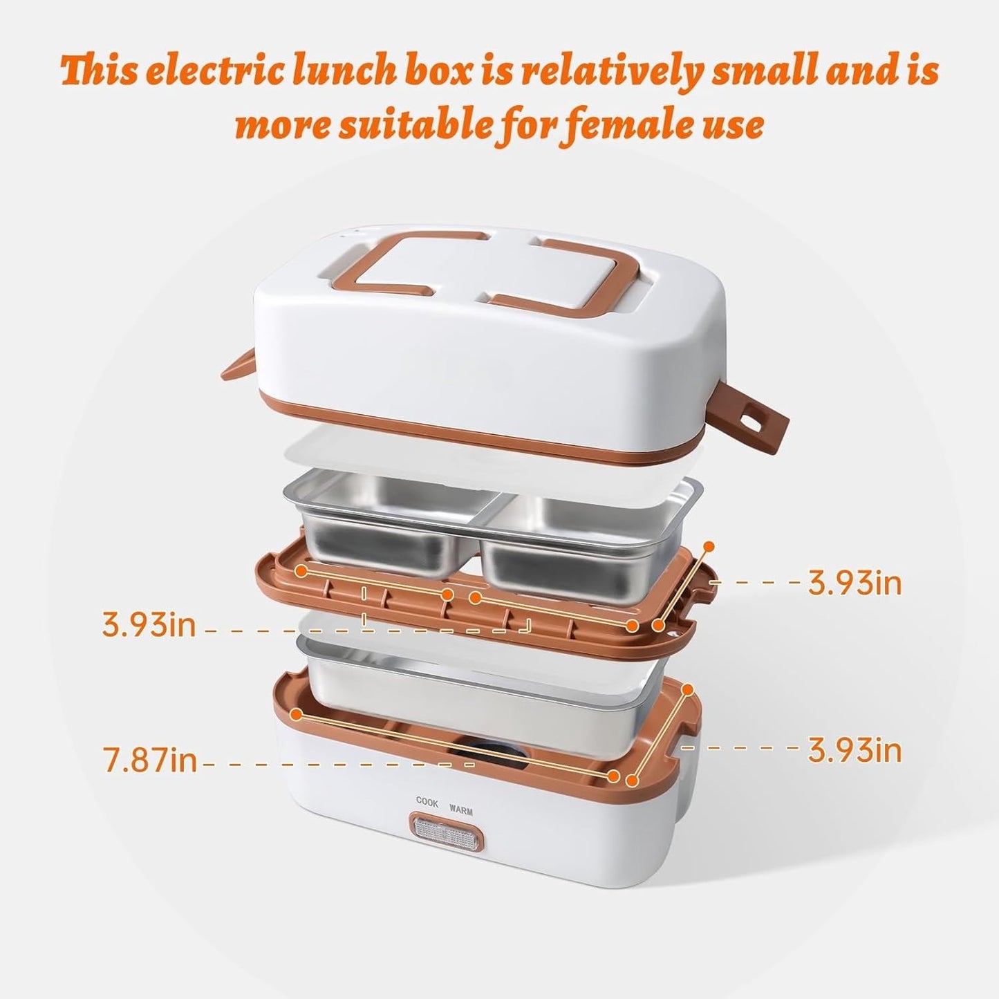 Calentador ElÃ©ctrico de Comida para Lonchera, 270W Acero Inoxidable 304