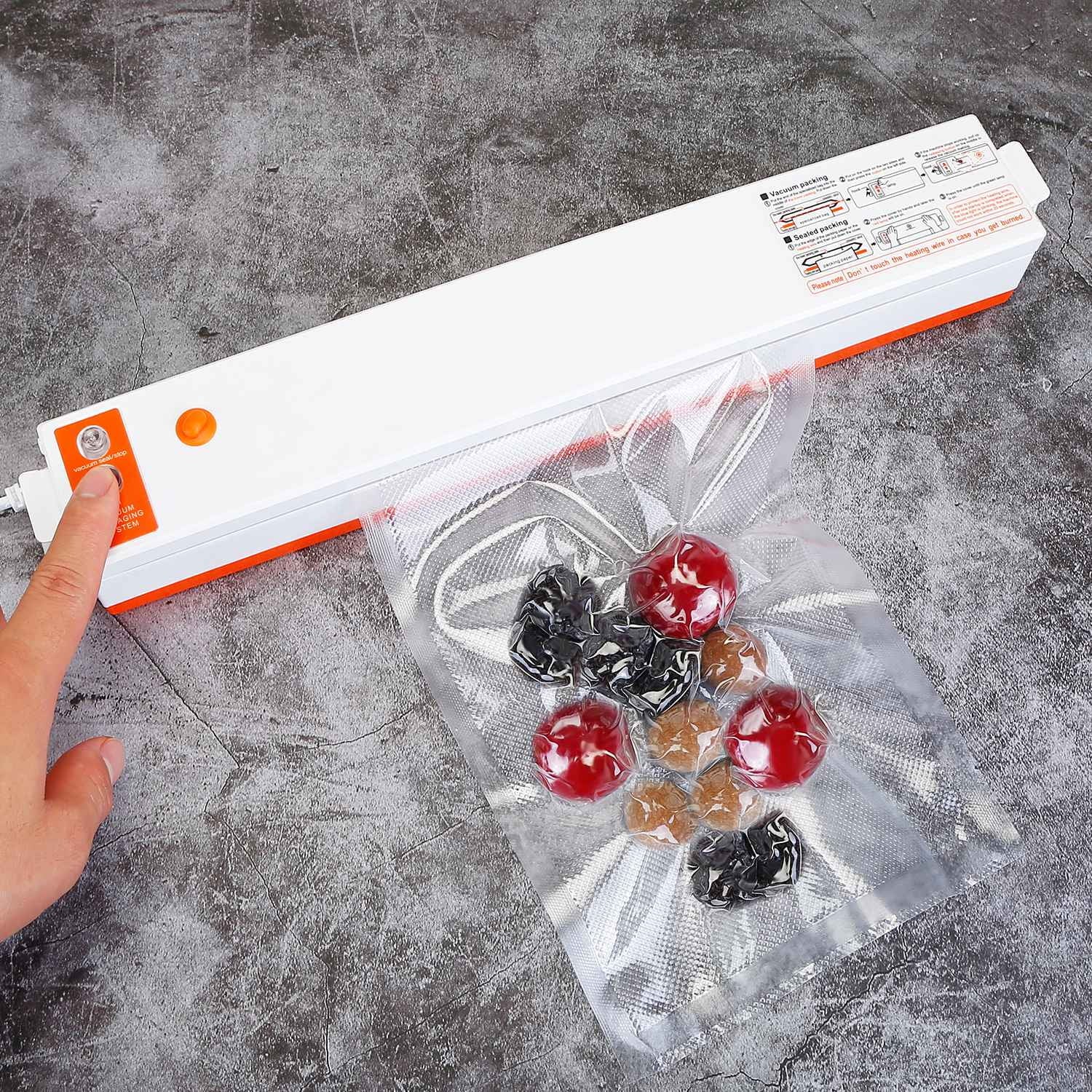 Electric Vacuum Sealer Machine Household Automatic Food Vacuum Sealer Quick Sealing System Machine For Fresh Food Dry Moist Food