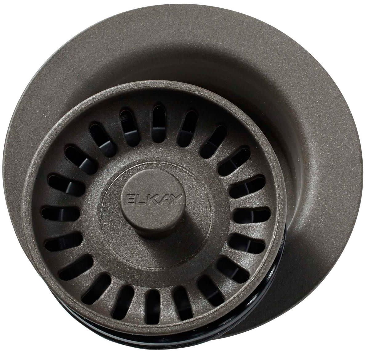 Elkay LKQD35CN Polymer Disposer Flange, Removable Strainer and Rubber Stopper Chestnut