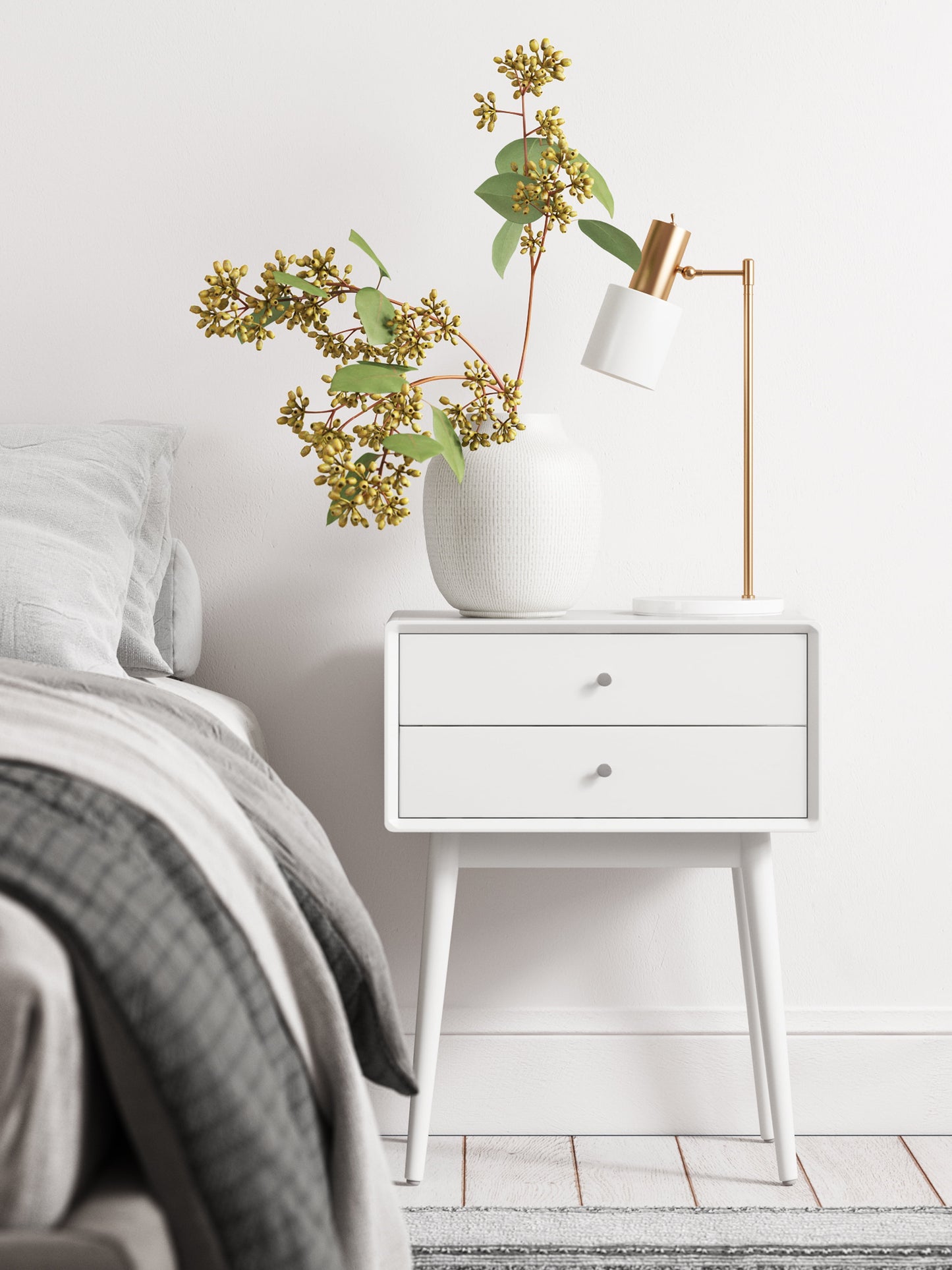 Elle Decor Stephanie Side Table White