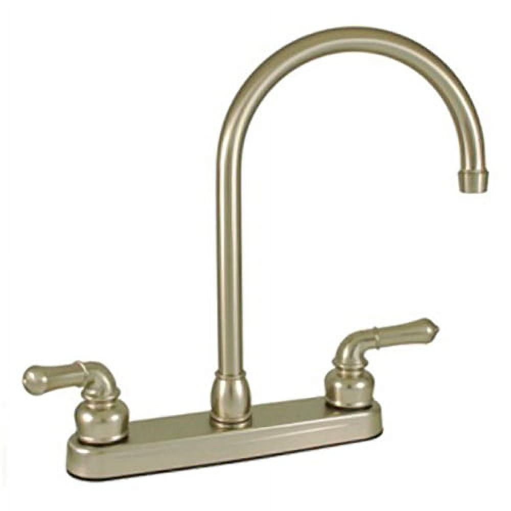Empire Brass U-YNN800GSN Brushed Nickel 8" Hi-Arc Kitchen Faucet Tea Pot Handles