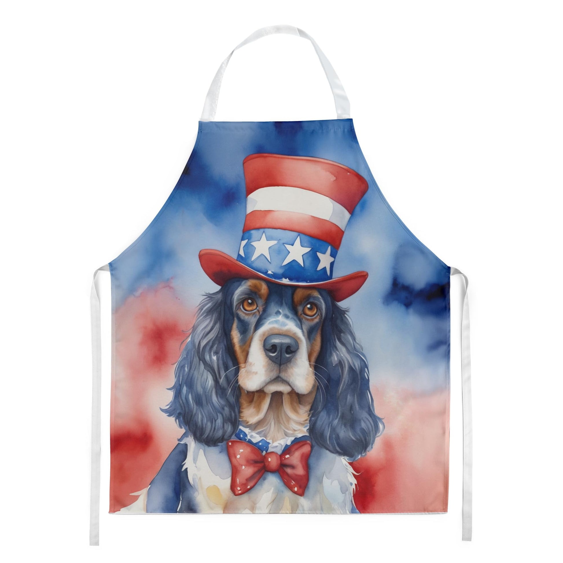 English Cocker Spaniel Patriotic American Apron 27 in x 30 in