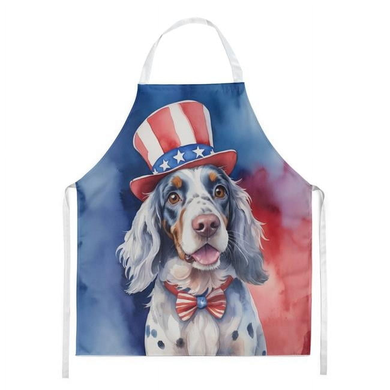 English Setter Patriotic American Apron 27 in x 30 in