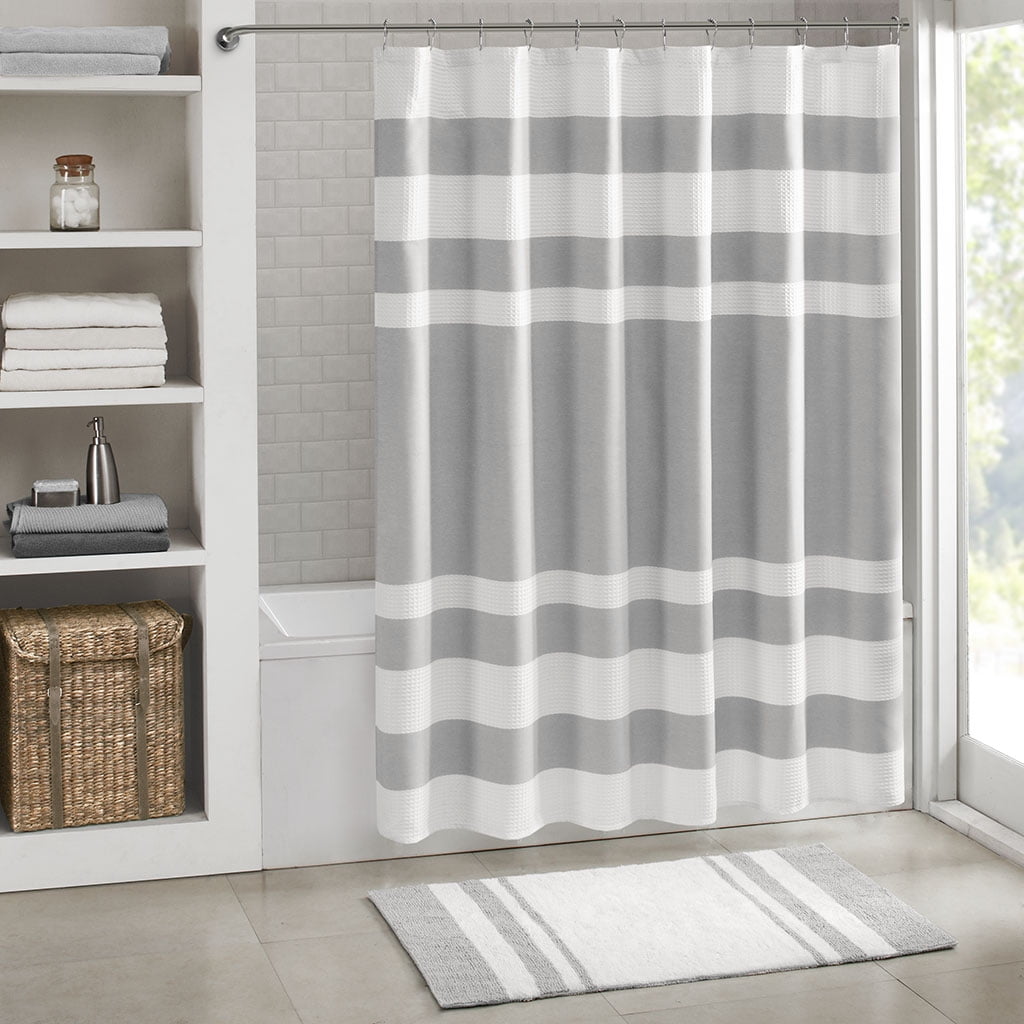 Euroco Shower Curtain with 3M Treatment Grey 108x72"