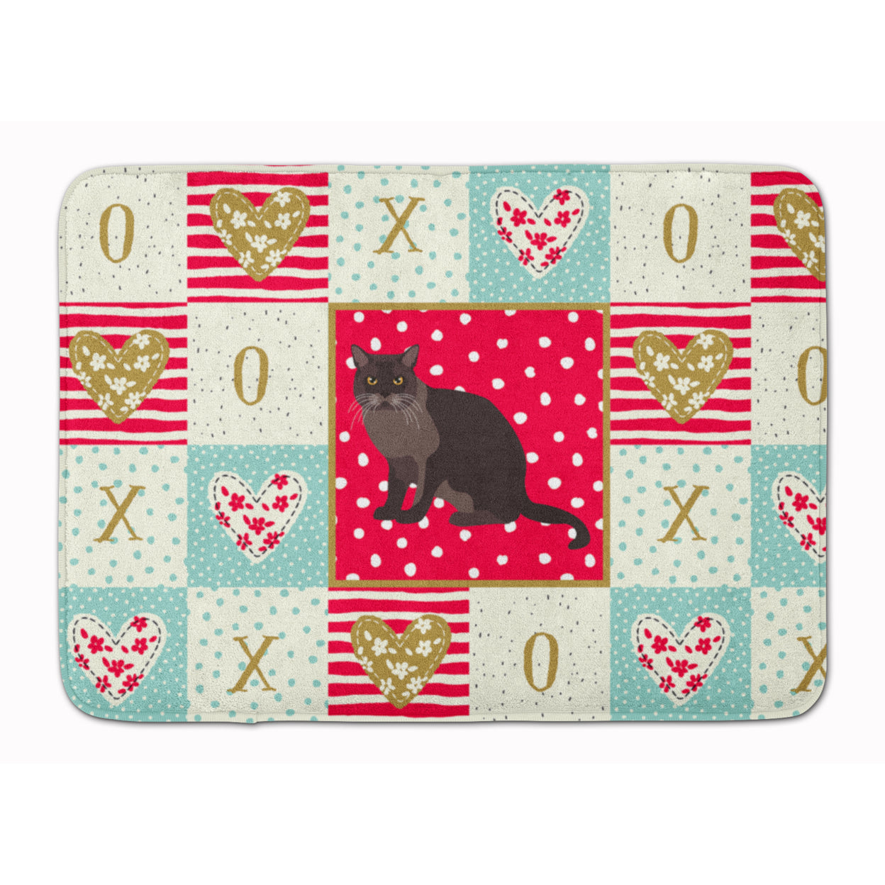 European Burmese Cat Love Machine Washable Memory Foam Mat