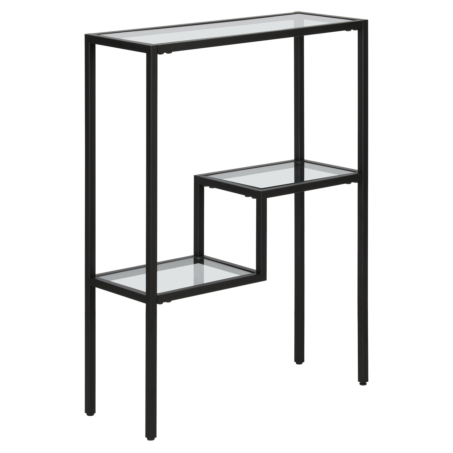 Evelyn&Zoe Lovett 22" Wide Rectangular Console Table, Blackened Bronze