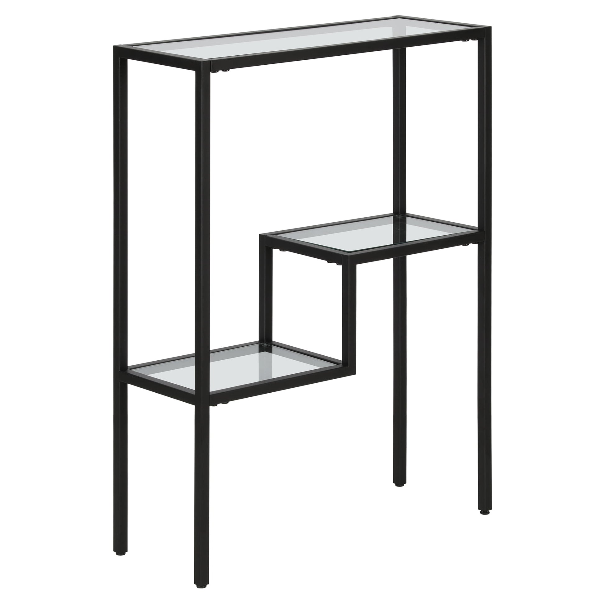 Evelyn&Zoe Lovett 22" Wide Rectangular Console Table, Blackened Bronze