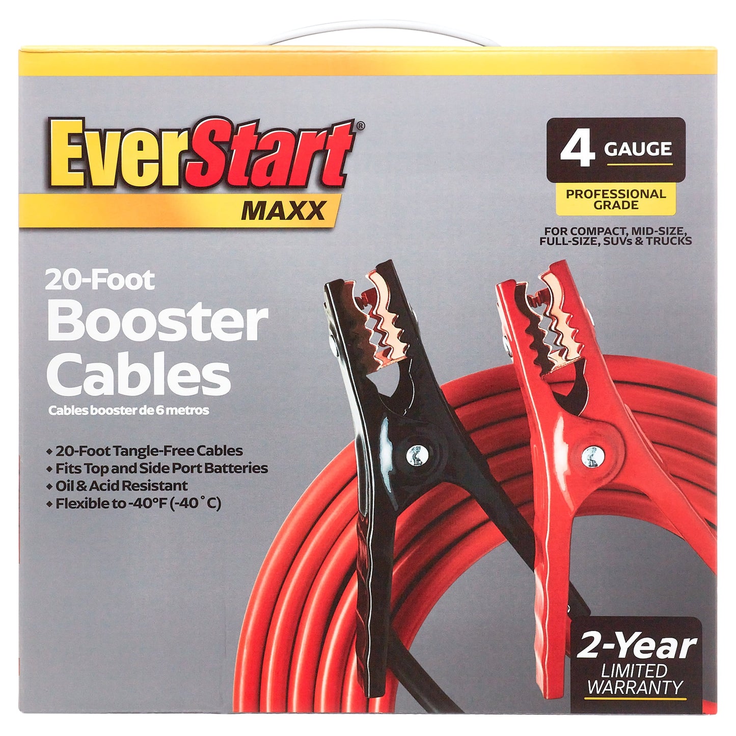 EverStart 20-Foot 4-Gauge Automotive Booster Jumper Cables