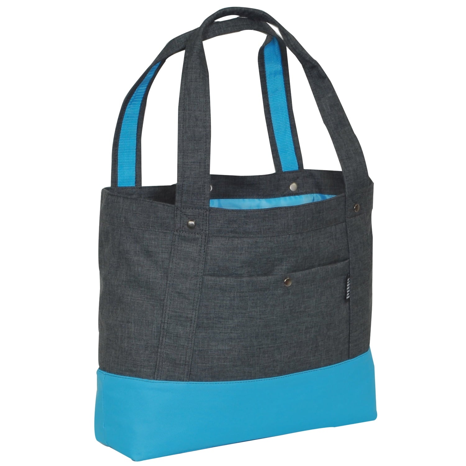 Everest Unisex Polyester Tablet Tote Handbag, Charcoal & Blue