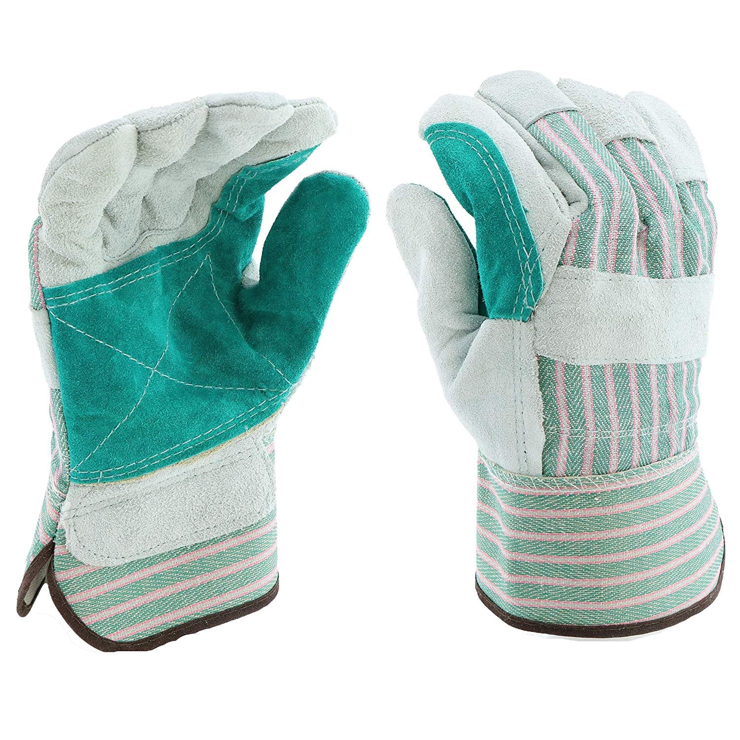 FCD Heavy Duty Work Gloves with Safety Cuff and Wing Thumb for Gardening or Landscaping 6-Pair Size Large