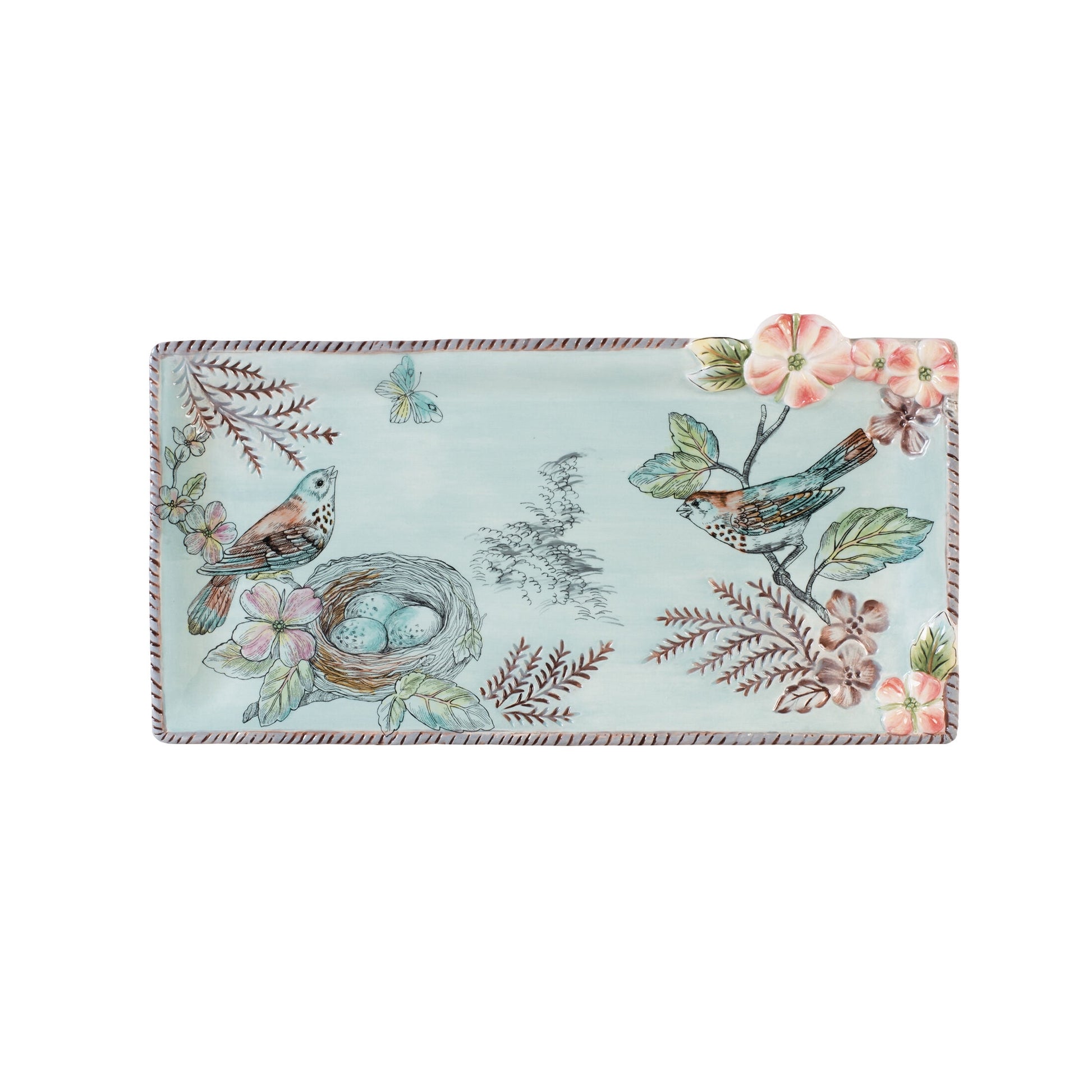 Fitz and Floyd English Garden 13 1/4 in Serving Tray