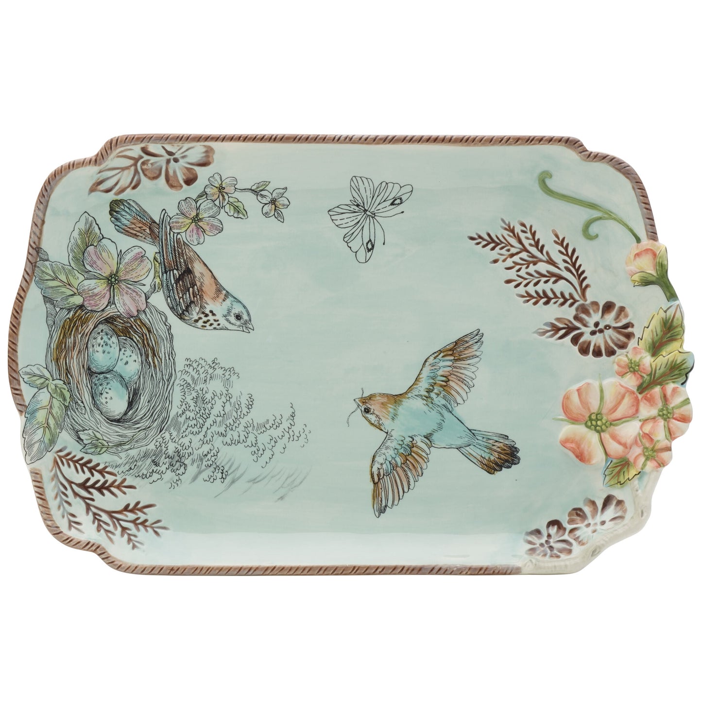 Fitz and Floyd English Garden 17 in Serving Platter